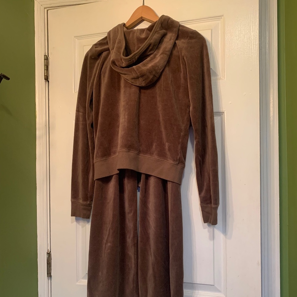 Tan Brown Juicy Couture Velour Track Suit Set Vintage - Picture 2 of 4